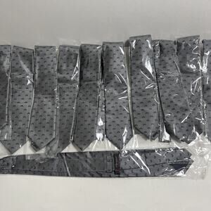 Tie-Red The Uniform Tailor‎ 100% Silk Breakaway-Hook & Loop Fastener Gray/Navy